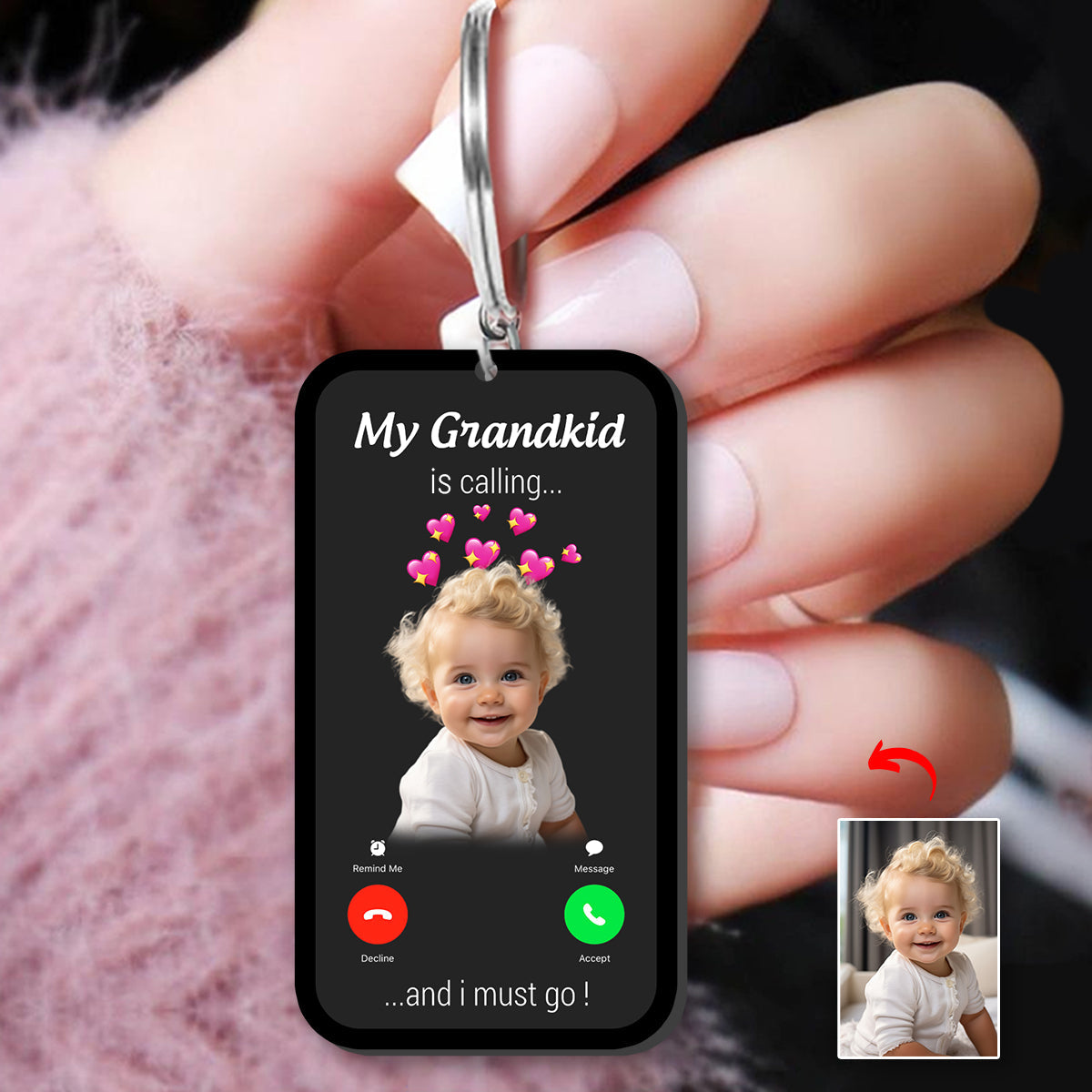Personalized My grandkids are calling Keychain