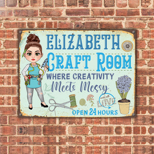 Craft Room Custom Metal Sign Where Creativity Meets Messy Personalized Gift