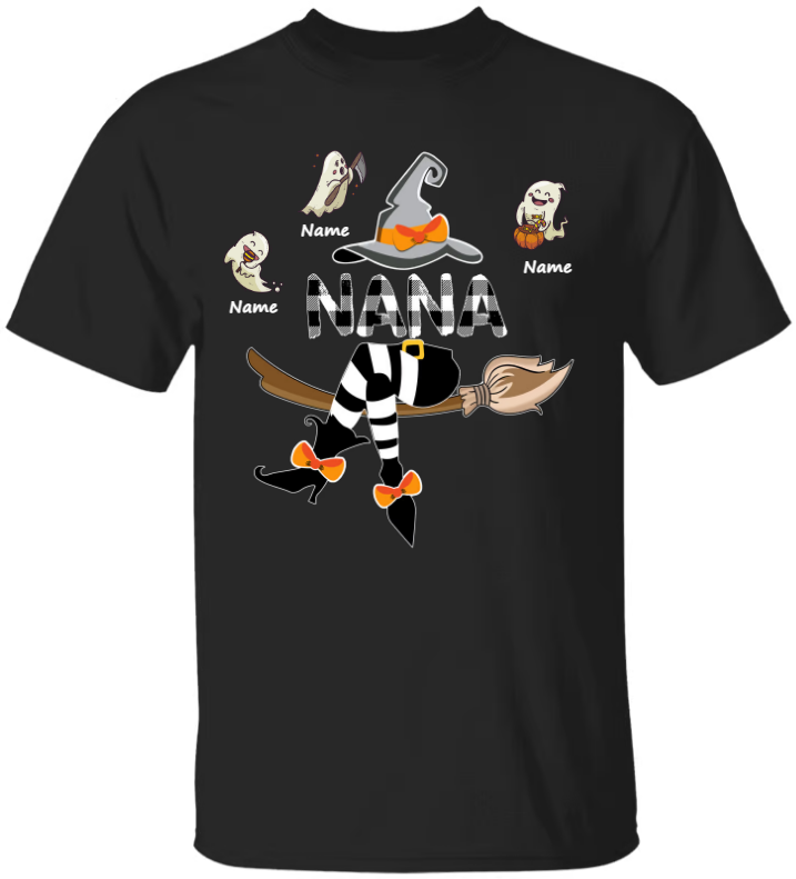 Halloween Personalized Mimi And Kids Witch T-Shirt