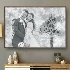 Personalized I Love You Sign Couple Est Photo Poster