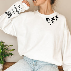 Personalized Grandma/Mom Kids Butterfly Sweatshirt